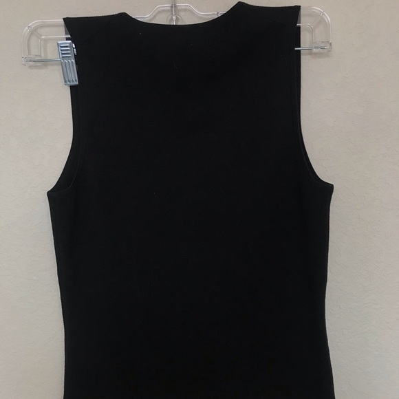 VINTAGE BLACK SILK CROP TANK - Picture 2 of 3